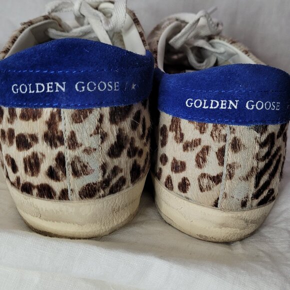 Golden Goose Super Star Horsey Sneakers in Blue Heel - Picture 9 of 16